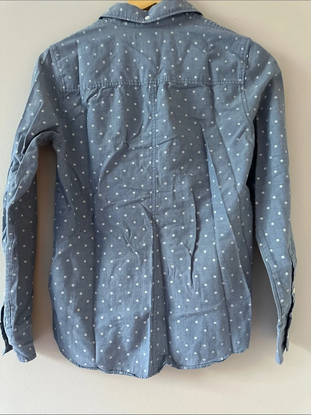 J. Crew Blue Polka Dot Button-Down Shirt Size 2
